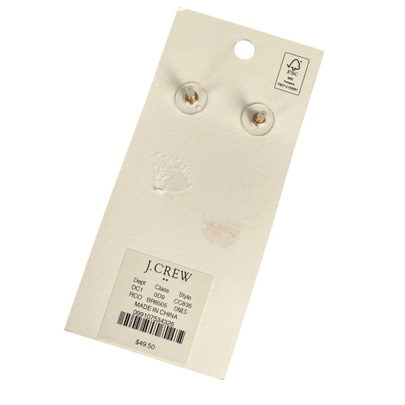 J Crew 2024 Football Beaded Sporty Whimsical Dangle Earrings - Picture 3 of 3